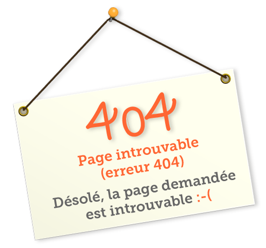 Page introuvable (erreur 404)