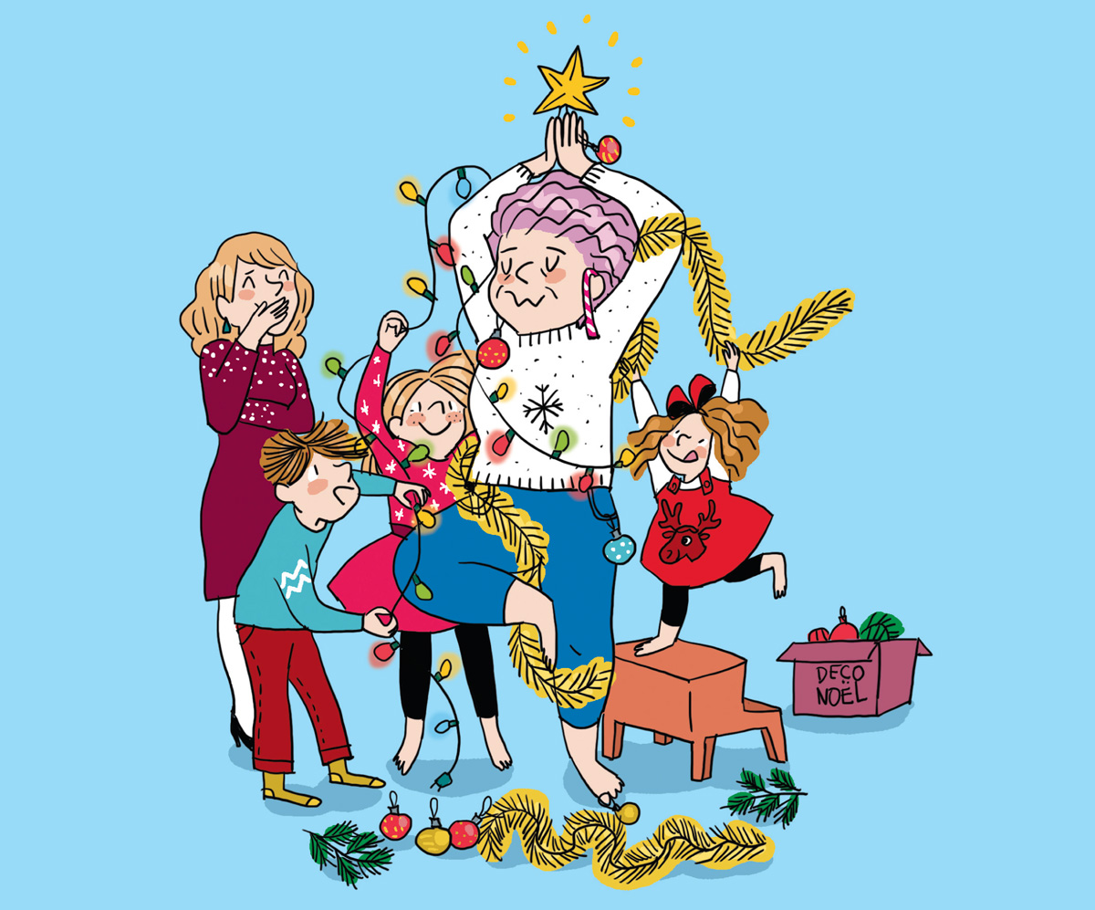 Fête de Noël - “10 idées pour un Noël (vraiment) ensemble”, texte : Anne Bideault, illustrations : Clotka. Supplément au n°610 de Pomme d'Api, décembre 2016