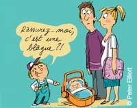 “Relations frères-sœurs : quand faut-il s'en mêler ?” Texte : Anne Bideault - Illustrations : Peter Elliott - Supplément pour les parents du n° 599 de Pomme d’Api, janvier 2016