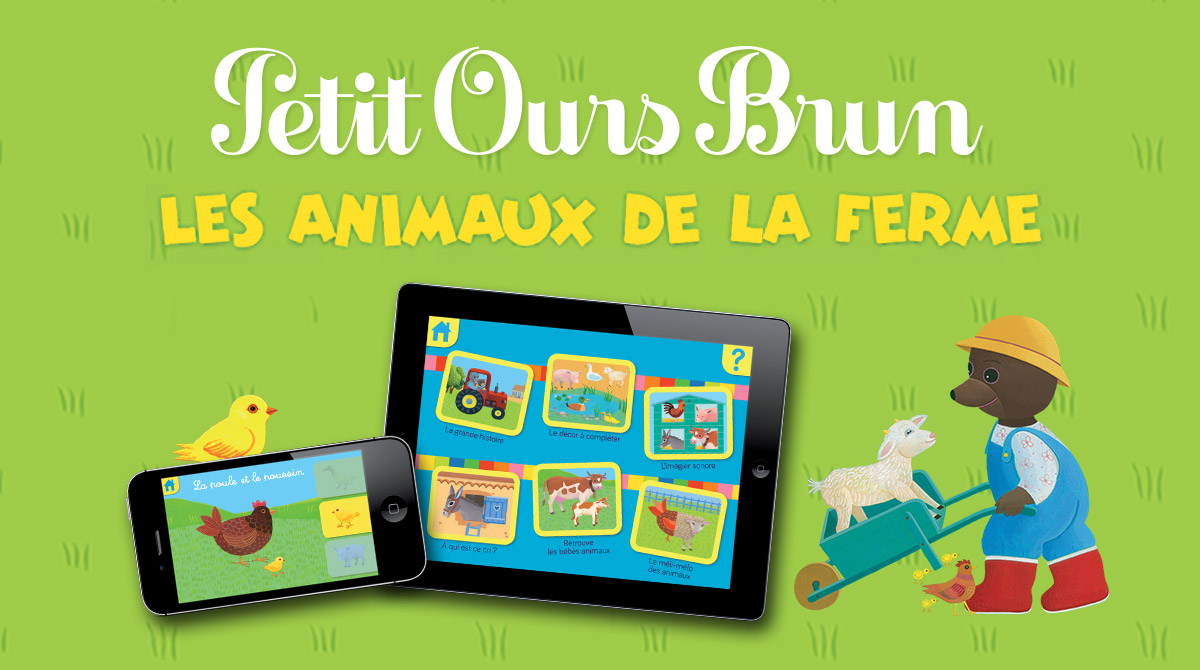 Appli Les Animaux De La Ferme Avec Petit Ours Brun Pomme Dapi