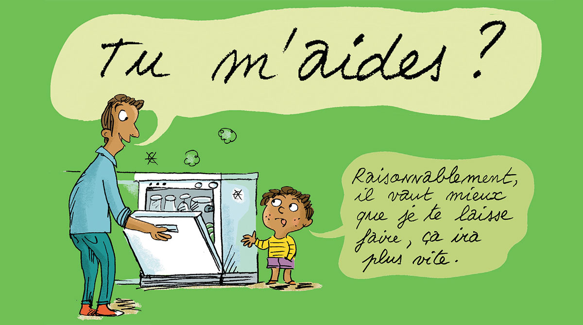 Autonomie : comment inciter les enfants à participer aux tâches ménagères ? Illustration : Peter Elliott