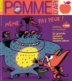 Pomme d'Api, novembre 2017, n° 621. Illustration : Serge Bloch (couleurs : Astrid Scaramus).