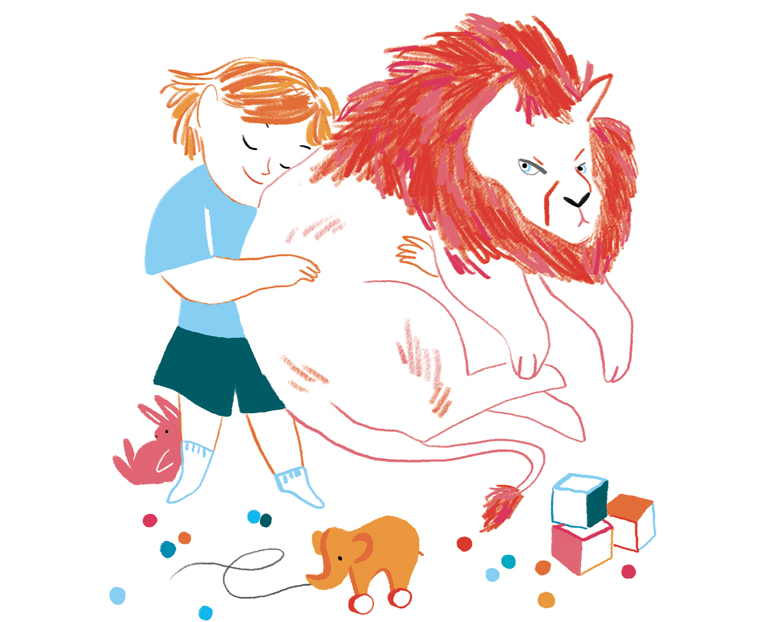 “L'enfant et l'animal : une complicité naturelle”, supplément pour les parents du magazine Pomme d'Api, n° 627, mai 2018. Texte : Anne Bideault - Illustration : Kei Lam.