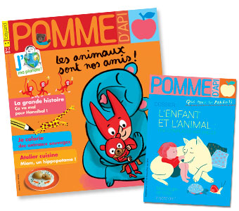 Couverture du magazine Pomme d'Api n°627 (mai 2018) et son supplément pour les parents
