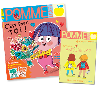 Couverture du magazine Pomme d'Api n°627 (mai 2018) et son supplément pour les parents