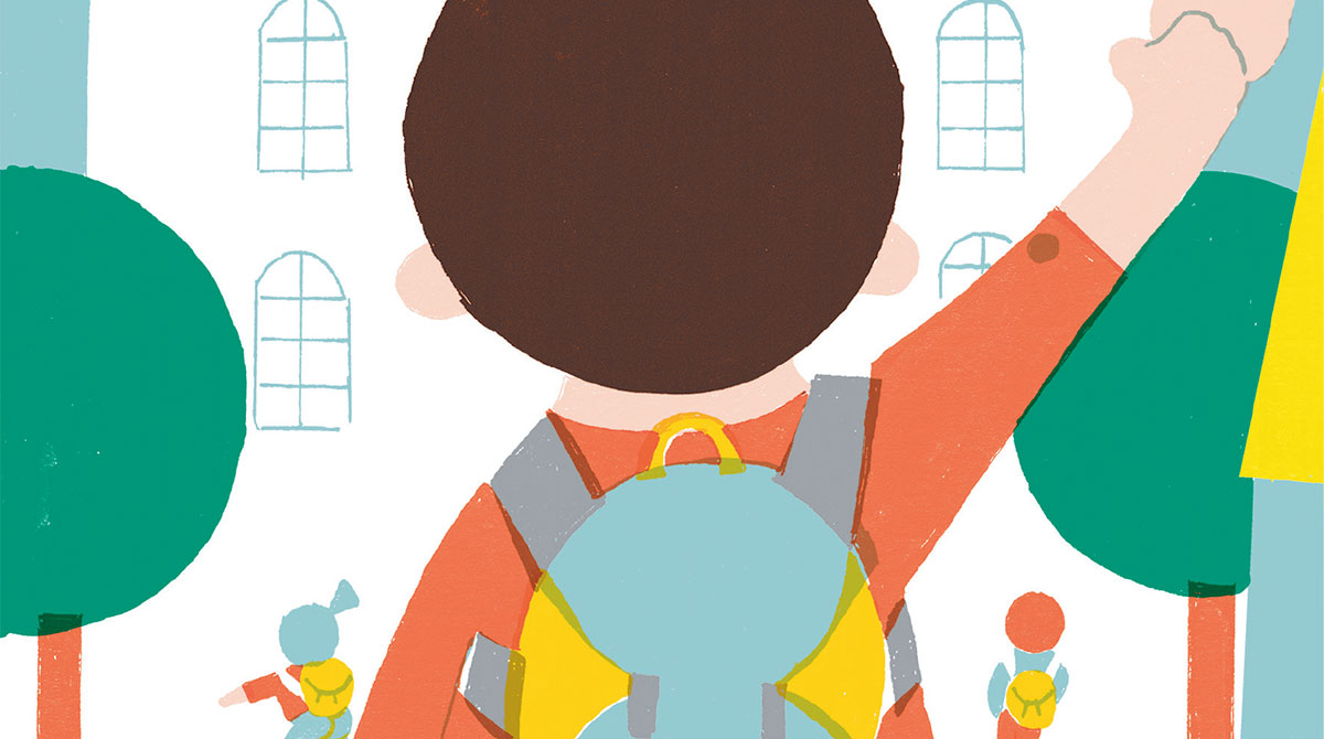 “Les essentiels de l'école maternelle”, supplément pour les parents du magazine Pomme d'Api n° 631, septembre 2018. Texte : Anne Bideault, illustrations : Julia Lamoureux.