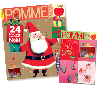 Couverture du magazine Pomme d'Api n°634, décembre 2018, et son supplément pour les parents.