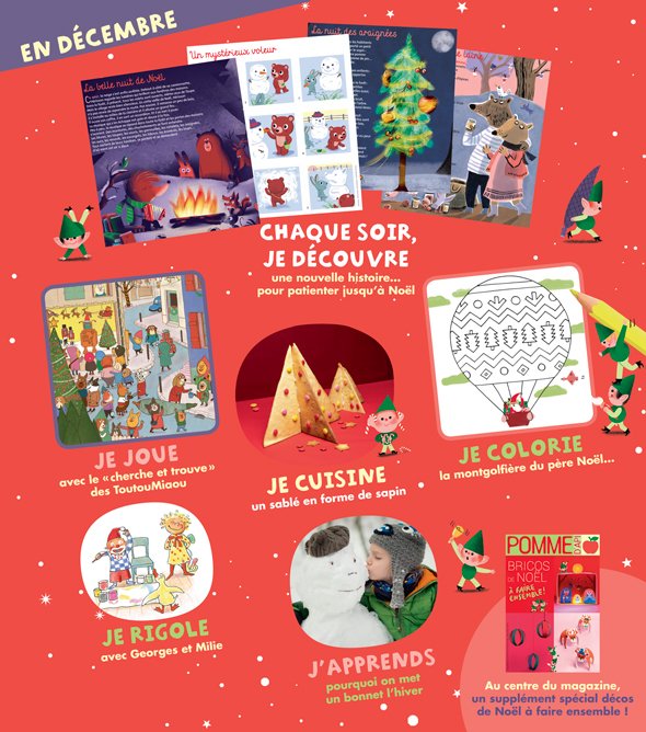 Sommaire du magazine Pomme d'Api n°634, décembre 2018.