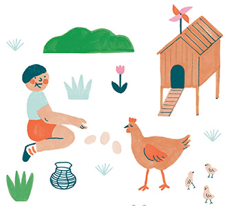 “À l'école de la nature”, supplément pour les parents du magazine Pomme d'Api n°638, avril 2019. Texte : Anne Bideault. Illustrations : Chloé Perarnau.