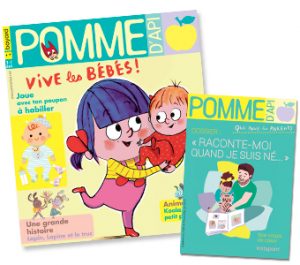 Couverture du magazine Pomme d'Api n°640, juin 2019, et son supplément pour les parents.