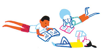 “Le tour de France des idées de sorties”, supplément pour les parents du magazine Pomme d'Api n° 641, juillet 2019. Texte : Joséphine Lebard. Illustrations : Camille de Cussac.