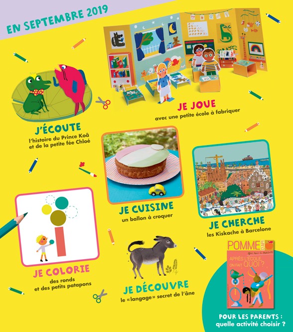 Sommaire du magazine Pomme d'Api, n°643, septembre 2019