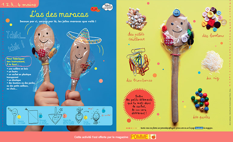 Bricolage : l'as des maracas Pomme d'Api n°628 juin 2018