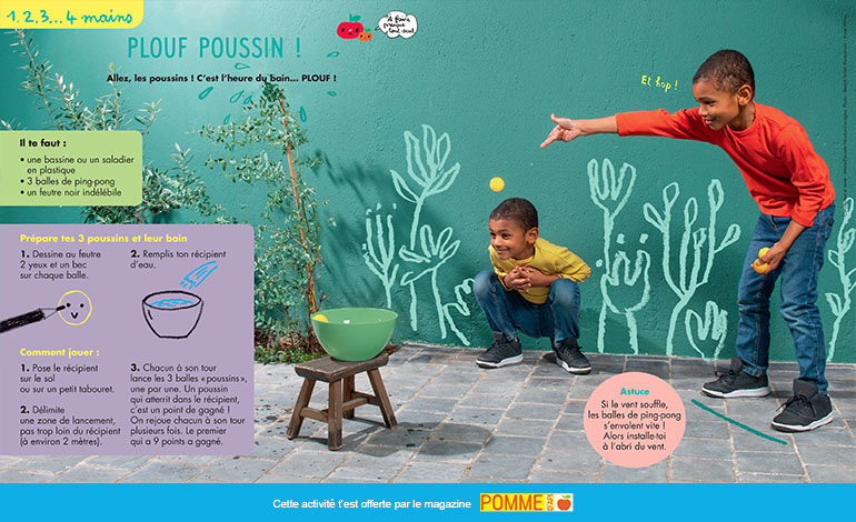 Bricolage : plouf poussin ! N°640 Pomme d'Api