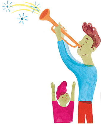 “Quand l'oreille s'éveille…”, supplément pour les parents du magazine Pomme d’Api n°652, juin 2020. Texte : Anne Bideault, illustrations : Mirjana Farkas.