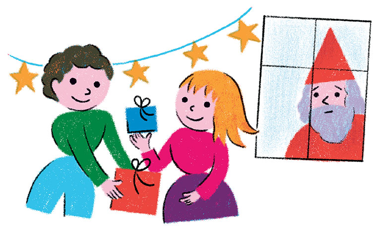 “La crèche de Noël : tradition culturelle ou symbole chrétien ?”, supplément pour les parents du  magazine Pomme d’Api n°658, décembre 2020. Texte : Anne Bideault.  Illustrations : Claire Perret.