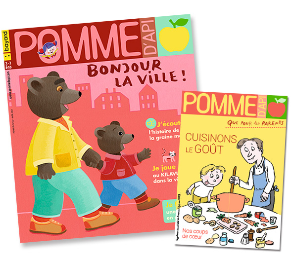 Couverture du magazine Pomme d'Api, et son supplément pour les parents, n°662, avril 2021