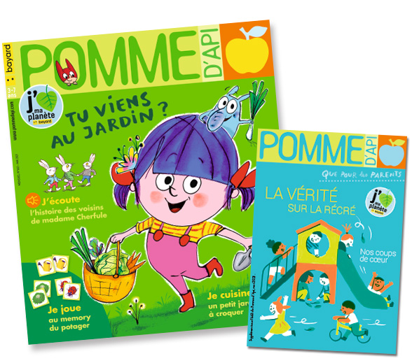 Couverture du magazine Pomme d'Api, et son supplément pour les parents, n°663, mai 2021