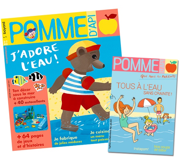 Couverture du magazine Pomme d'Api, et son supplément pour les parents, n°665, juillet 2021