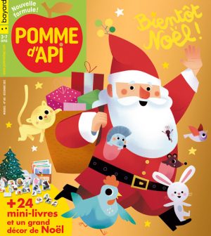 Couverture du magazine Pomme d'Api n°682, décembre 2022 - Bientôt Noël - 24 mini-livres et un grand décor de Noël