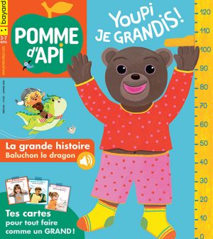 Couverture du magazine Pomme d'Api n° 695, janvier 2024 - Youpi, je grandis ! Avec 16 cartes autonomie pour tout faire comme un grand !