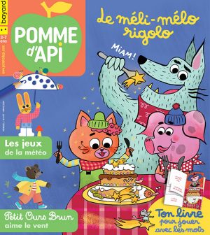 Couverture du magazine Pomme d'Api n° 697, mars 2024 - Le méli-mélo rigolo.