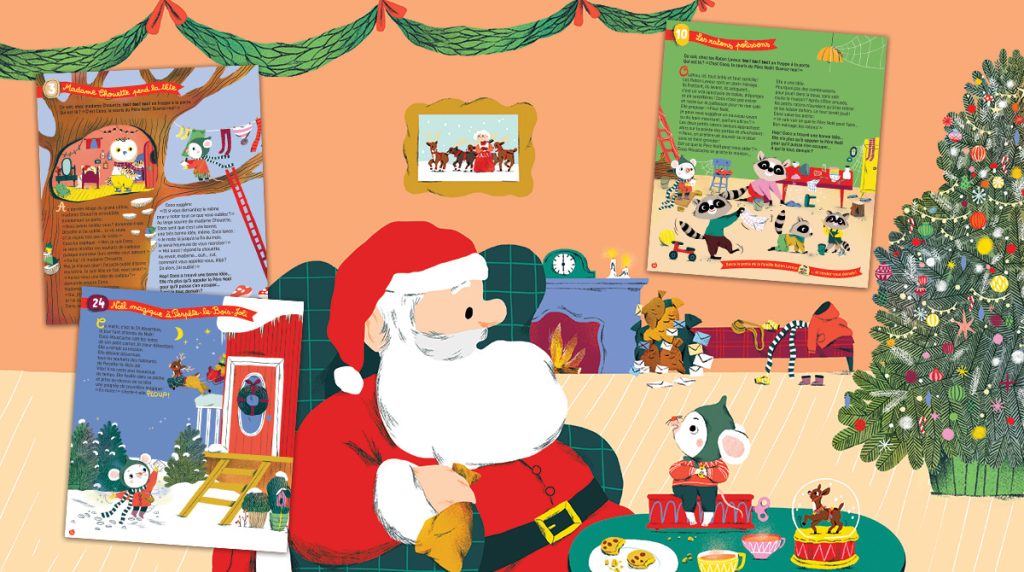 “Opération Noël !” 24 histoires de Pomme d’Api. Textes : Alexandra Garibal. Illustrations : Maria Neradova. Pomme d'Api n° 718, décembre 2025.